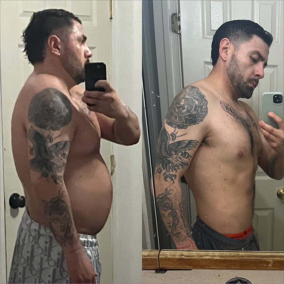 Jose P. before and after transformation